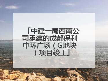 中建一局西南公司承建的成都保利中环广场（G地块）项目竣工