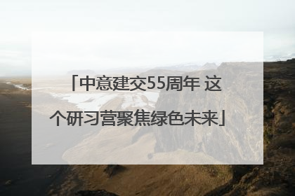 中意建交55周年 这个研习营聚焦绿色未来