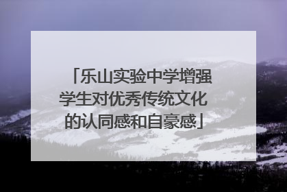 乐山实验中学增强学生对优秀传统文化的认同感和自豪感
