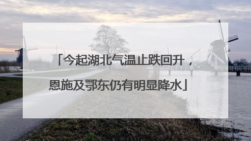今起湖北气温止跌回升，恩施及鄂东仍有明显降水