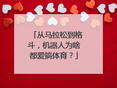 从马拉松到格斗，机器人为啥都爱搞体育？