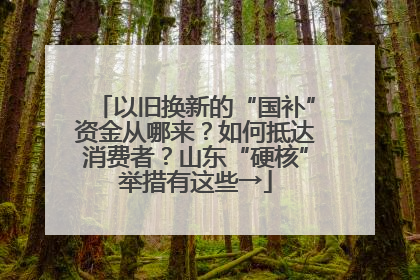 以旧换新的“国补”资金从哪来？如何抵达消费者？山东“硬核”举措有这些→