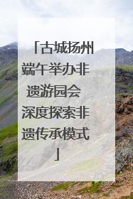 古城扬州端午举办非遗游园会 深度探索非遗传承模式