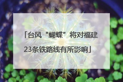 台风“蝴蝶”将对福建23条铁路线有所影响