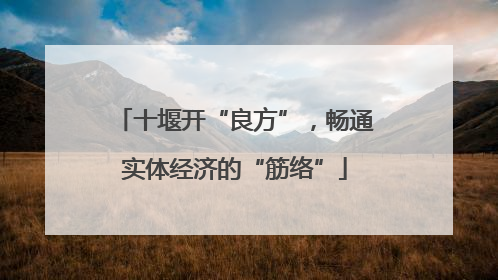 十堰开“良方”，畅通实体经济的“筋络”