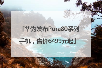 华为发布Pura80系列手机，售价6499元起