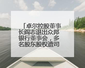 卓尔控股董事长阎志退出众邦银行董事会，多名股东股权遭司法冻结