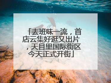 去班味一流，首店云集好逛又出片，天目里国际街区今天正式开街