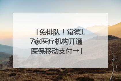 免排队！常德17家医疗机构开通医保移动支付→