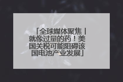 全球媒体聚焦丨就像过量的药！美国关税可能阻碍该国电池产业发展