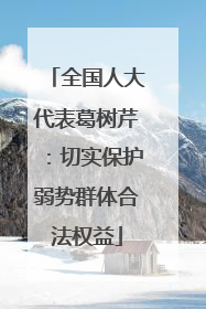 全国人大代表葛树芹：切实保护弱势群体合法权益