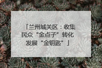 兰州城关区：收集民众“金点子”转化发展“金钥匙”