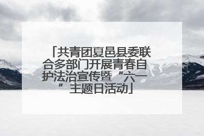 共青团夏邑县委联合多部门开展青春自护法治宣传暨“六一”主题日活动