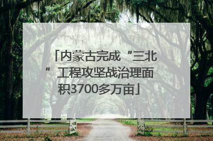 内蒙古完成“三北”工程攻坚战治理面积3700多万亩