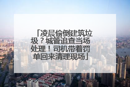 凌晨偷倒建筑垃圾？城管追查当场处理！司机带着罚单回来清理现场