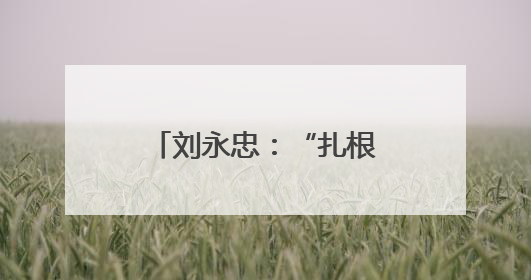 刘永忠：“扎根”一线守初心 执行力就是战斗力