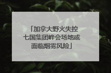 加拿大野火失控 七国集团峰会场地或面临烟雾风险