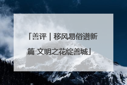 善评｜移风易俗谱新篇 文明之花绽善城