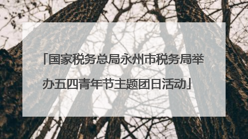 国家税务总局永州市税务局举办五四青年节主题团日活动
