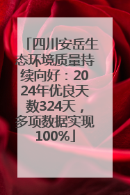 四川安岳生态环境质量持续向好：2024年优良天数324天，多项数据实现100%