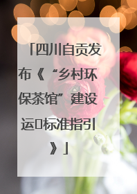 四川自贡发布《“乡村环保茶馆”建设运⾏标准指引》