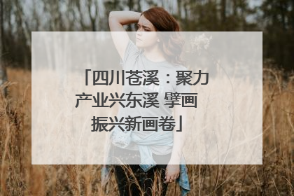 四川苍溪：聚力产业兴东溪 擘画振兴新画卷