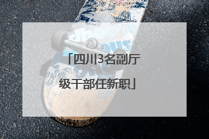 四川3名副厅级干部任新职