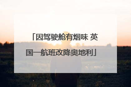 因驾驶舱有烟味 英国一航班改降奥地利