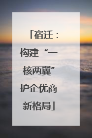 宿迁：构建“一核两翼”护企优商新格局