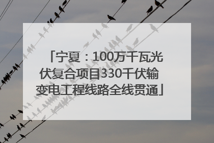 宁夏：100万千瓦光伏复合项目330千伏输变电工程线路全线贯通