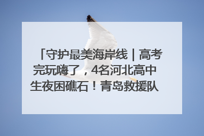 守护最美海岸线｜高考完玩嗨了，4名河北高中生夜困礁石！青岛救援队火速出动救上岸