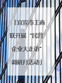 宜宾市工商联开展“民营企业大走访”调研月活动