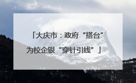 大庆市：政府“搭台”为校企银“穿针引线”