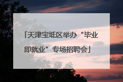 天津宝坻区举办“毕业即就业”专场招聘会