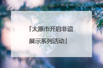 太原市开启非遗展示系列活动