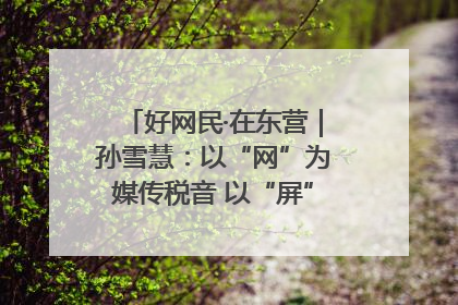 好网民·在东营｜孙雪慧：以“网”为媒传税音 以“屏”为介助发展