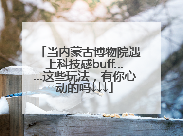 当内蒙古博物院遇上科技感buff……这些玩法，有你心动的吗↓↓↓