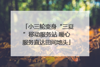 小三轮变身“三夏”移动服务站 暖心服务直达田间地头