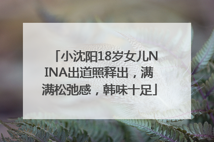 小沈阳18岁女儿NINA出道照释出，满满松弛感，韩味十足