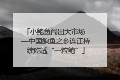 小鲍鱼闯出大市场——中国鲍鱼之乡连江持续吃透“一粒鲍”