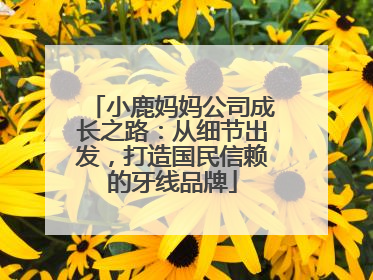 小鹿妈妈公司成长之路：从细节出发，打造国民信赖的牙线品牌