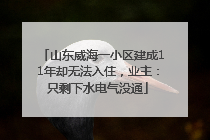 山东威海一小区建成11年却无法入住，业主：只剩下水电气没通