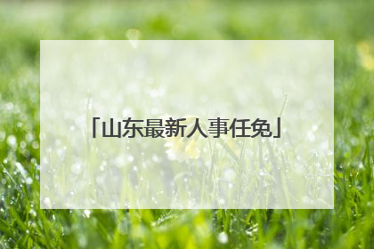山东最新人事任免