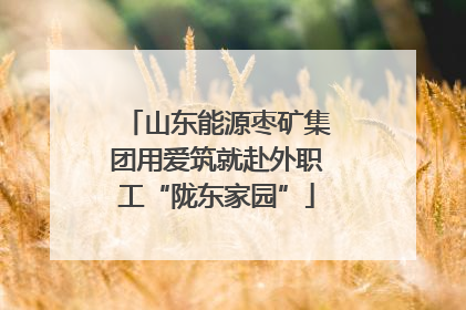 山东能源枣矿集团用爱筑就赴外职工“陇东家园”