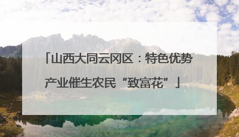 山西大同云冈区：特色优势产业催生农民“致富花”