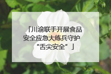 川渝联手开展食品安全应急大练兵守护“舌尖安全”