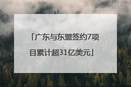 广东与东盟签约7项目累计超31亿美元