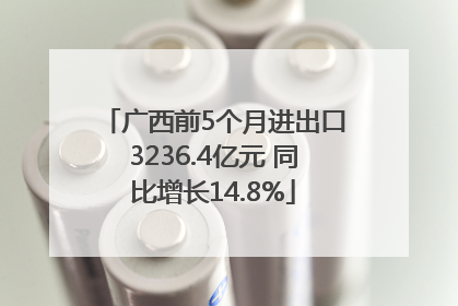 广西前5个月进出口3236.4亿元 同比增长14.8%