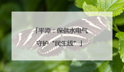 平潭：保供水电气 守护“民生线”