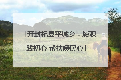 开封杞县平城乡：履职践初心 帮扶暖民心